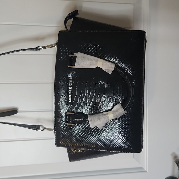 Michael Michael Kors Stemla Embossed Leather Satchel - Picture 6 of 7